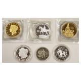 Lot of 6 Collector Coins