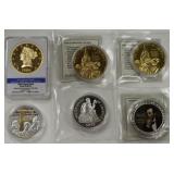 Lot of 6 Collector Coins