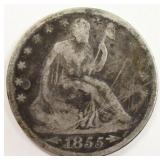 1855 Seated Liberty SIlver Half Dollar