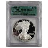 2006-W Proof  American Silver Eagle ICG PR69 DCAM