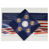 2- 2007 US Mint Uncircualted Dollar Coin Set