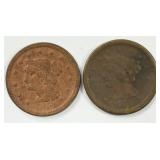 1850 and 1851 Large Cents