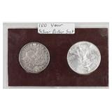 Morgan Dollar and Silver Eagle 100 yr Set