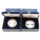 2- 2008 American Silver Eagle Proof Coins