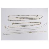 (4) 14K Yellow Gold Box Chains