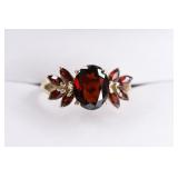 Ladies 10K Yellow Gold Garnet Ring