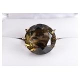Ladies 10K Yellow Gold Smokey Quartz Ring