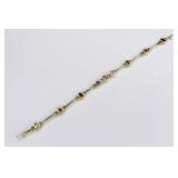 Ladies 14K Yellow Gold Gemstone Bracelet
