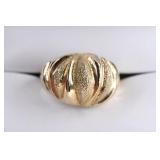 Ladies 14K Yellow Gold Dome Ring