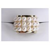 Ladies 14K Yellow Gold Pearl Ring