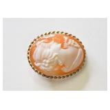 14K Yellow Gold Cameo Pin/Pendant