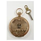 Waltham Wm. Ellery 7 Jewel 14k Gold Pocket Watch