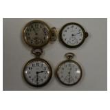 Four Vintage Pocket Watches For Parts Or Repair