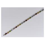 Ladies 14K Yellow Gold Multi-Gemstone Bracelet