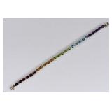 Ladies 14K Yellow Gold Multi-Gemstone Bracelet