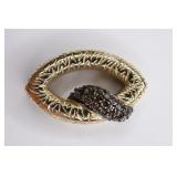 Ladies 14K Gold LeVian Chocolate Diamond Slide