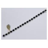 29.78ct Sapphire & 3.98ct Diamond Tennis Bracelet