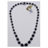 14k 59.02ctw Sapphire & 6.33ctw Diamonds Necklace