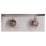10kt Rose Gold Diamond Solitaire Earrings