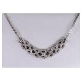 Geniune Black and White Diamond Necklace