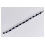 18cttw Blue and White Sapphire Bracelet