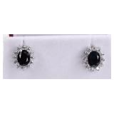 3.01cttw Genuine Sapphire Earrings