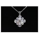 3.12ct Brilliant White Sapphire Necklace