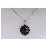8.98ct Geniune Garnet Sterling Silver Necklace