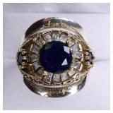 3.12ct Sapphire Sterling Silver Ring