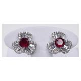 3.48 ct Ruby Dinner Earrings