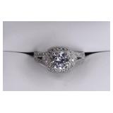 2.22 Ct. White Sapphire Sterling Ring