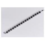 9ct Heart Shaped Mystic Topaz Tennis Bracelet