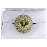 Sterling Silver Peridot Cocktail Ring
