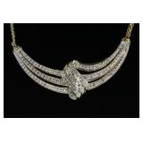 Diamond Gold Tone Necklace