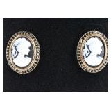Matching Pair of Cameo Earrings