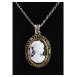 Sterling Cameo Necklace