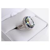Sterling Silver Mystic Topaz Dinner Ring