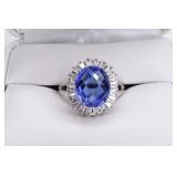 Sterling Silver Sapphire Cocktail Ring