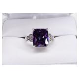 Sterling Silver Amethyst Cocktail Ring