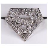 Sterling Silver Superman Ring