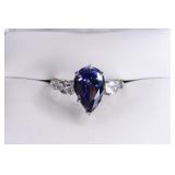 Sterling Silver Tanzanite & Aquamarine Ring