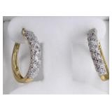 Large diamond hoop earrings
