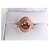 Rose Gold Plated Sterling Silver Morganite Ring