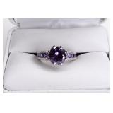 Sterling Silver Amethyst Cocktail Ring