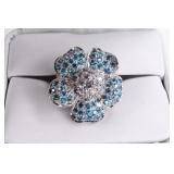 Sterling Silver Daisy Cocktail Ring