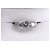 Sterling Silver 3-Stone White Sapphire Ring