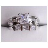 6.35cttw White Sapphire Dinner Ring