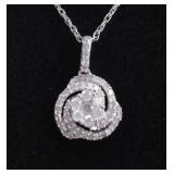 1/2cttw Diamond Pendant & Sterling Silver Necklace