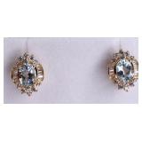 Custom Pair of Blue Topaz Earrings