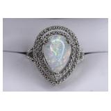 Pear Cut Opal Dinner Ring